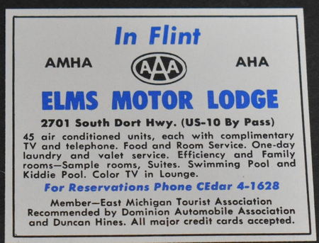 America Inn (Elms Motor Lodge) -  Print Ad